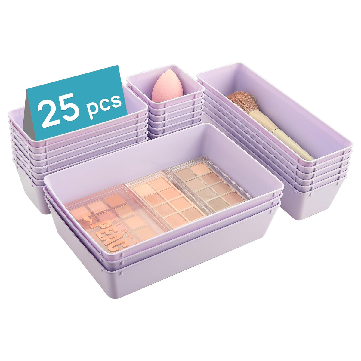 Clear Plastic Drawer Organizer Trays for Home Storage