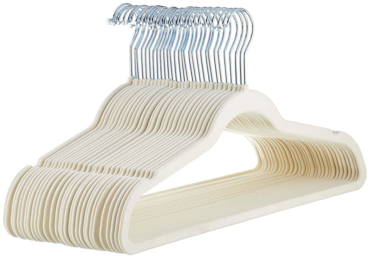 Amazon Basics Slim, Velvet, Non-Slip Clothes Suit Hangers