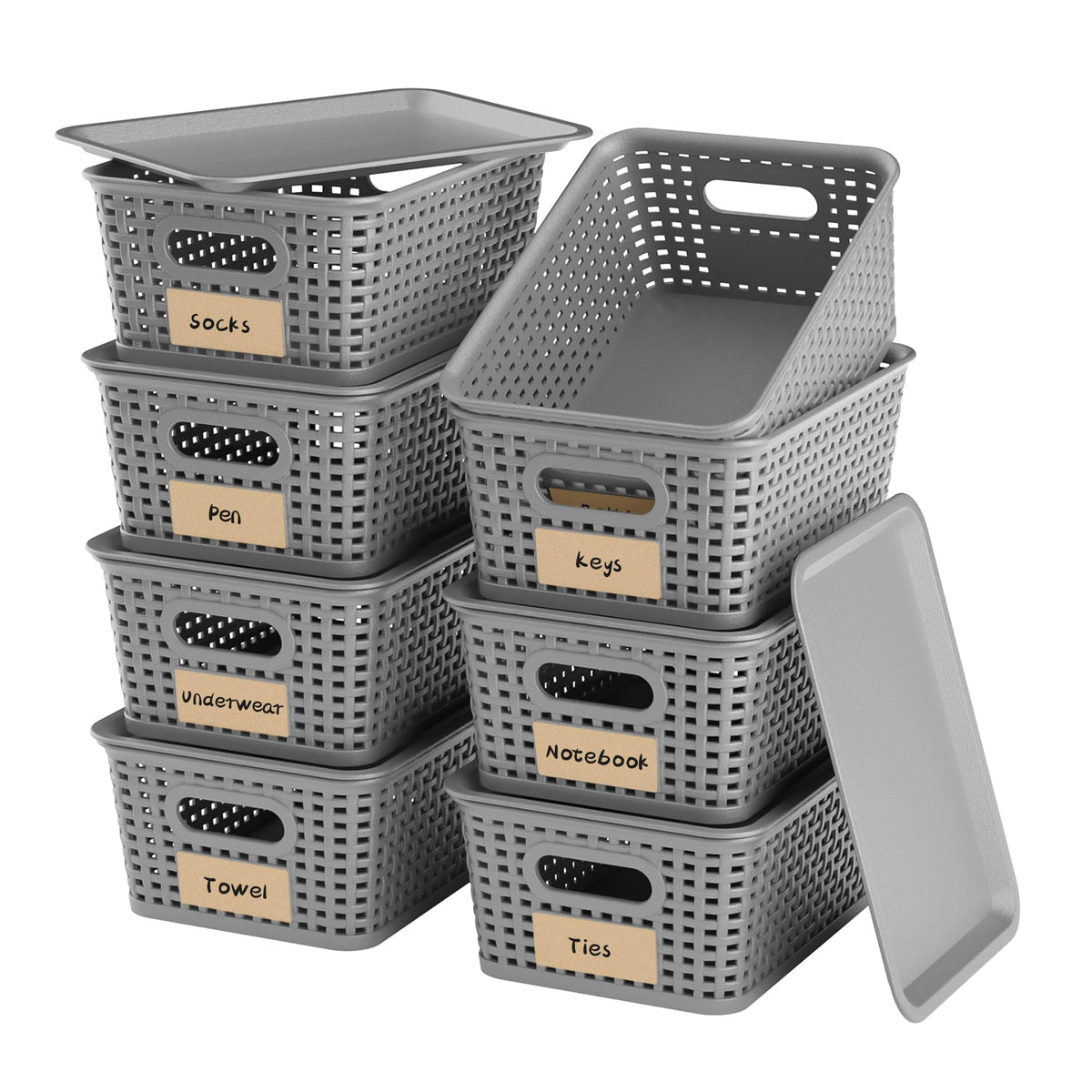 WRRLORS Plastic Storage Baskets