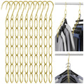 10-Pack 7-Loop Space-Saving Metal Hangers for Closet