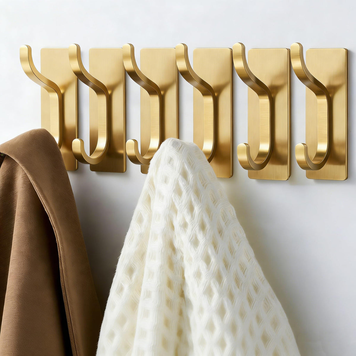 Heavy-Duty Adhesive Wall Hooks for Towels, Coats & Bags