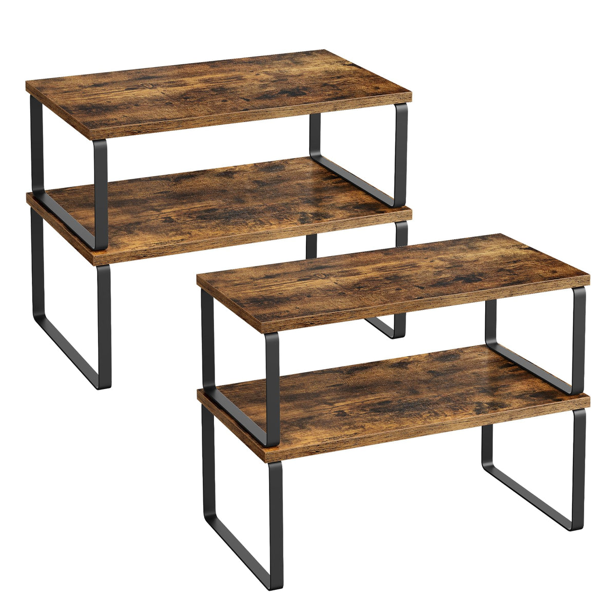 SONGMICS Cabinet Organizer Shelf, Spice Rack, Kitchen Storage