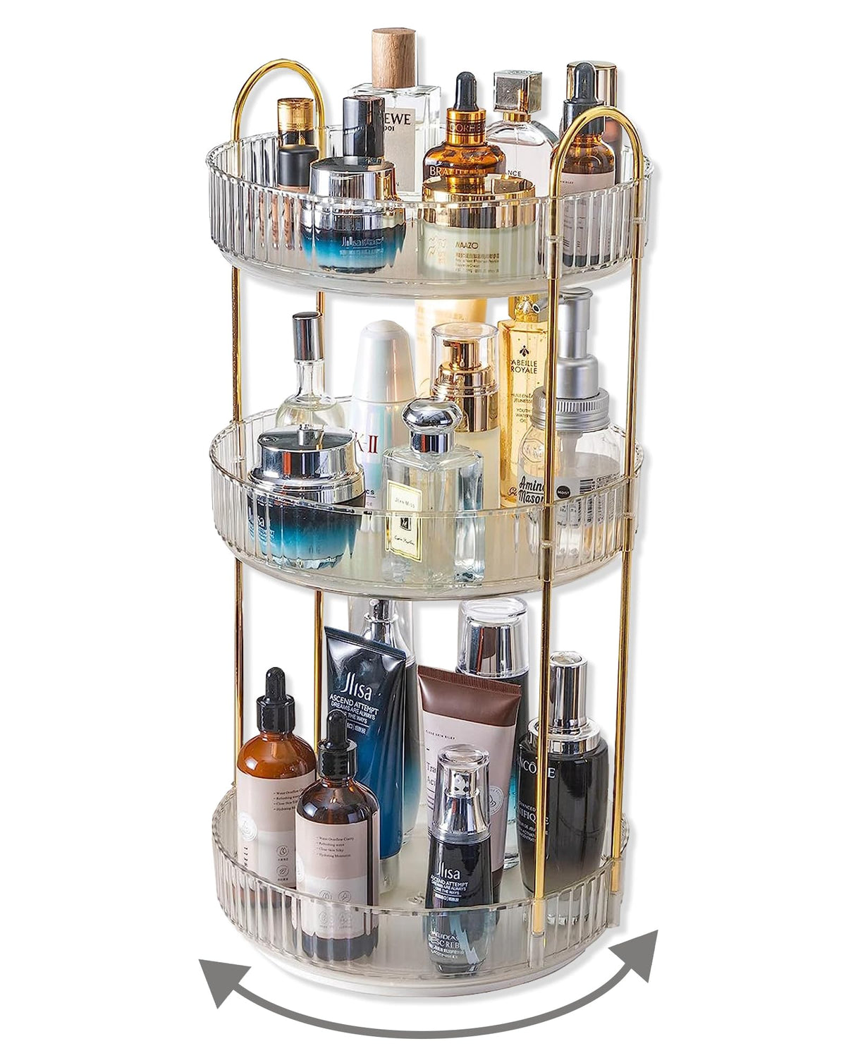 360° Rotating Makeup & Skincare Organizer for Vanity