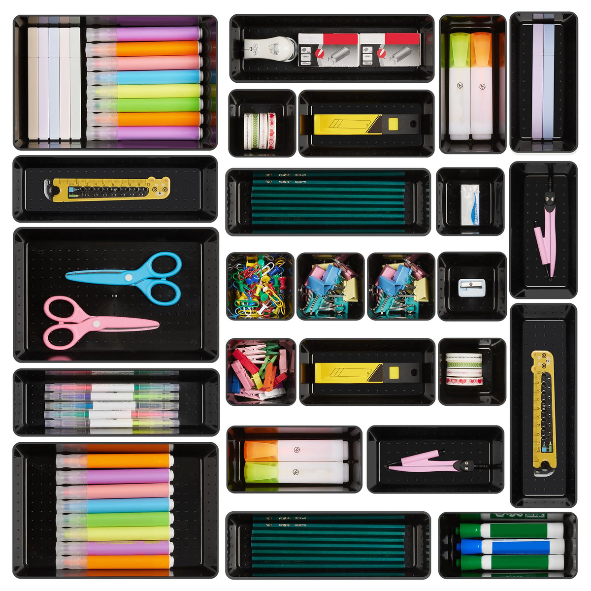 Clear Plastic Drawer Organizer Trays for Home Storage