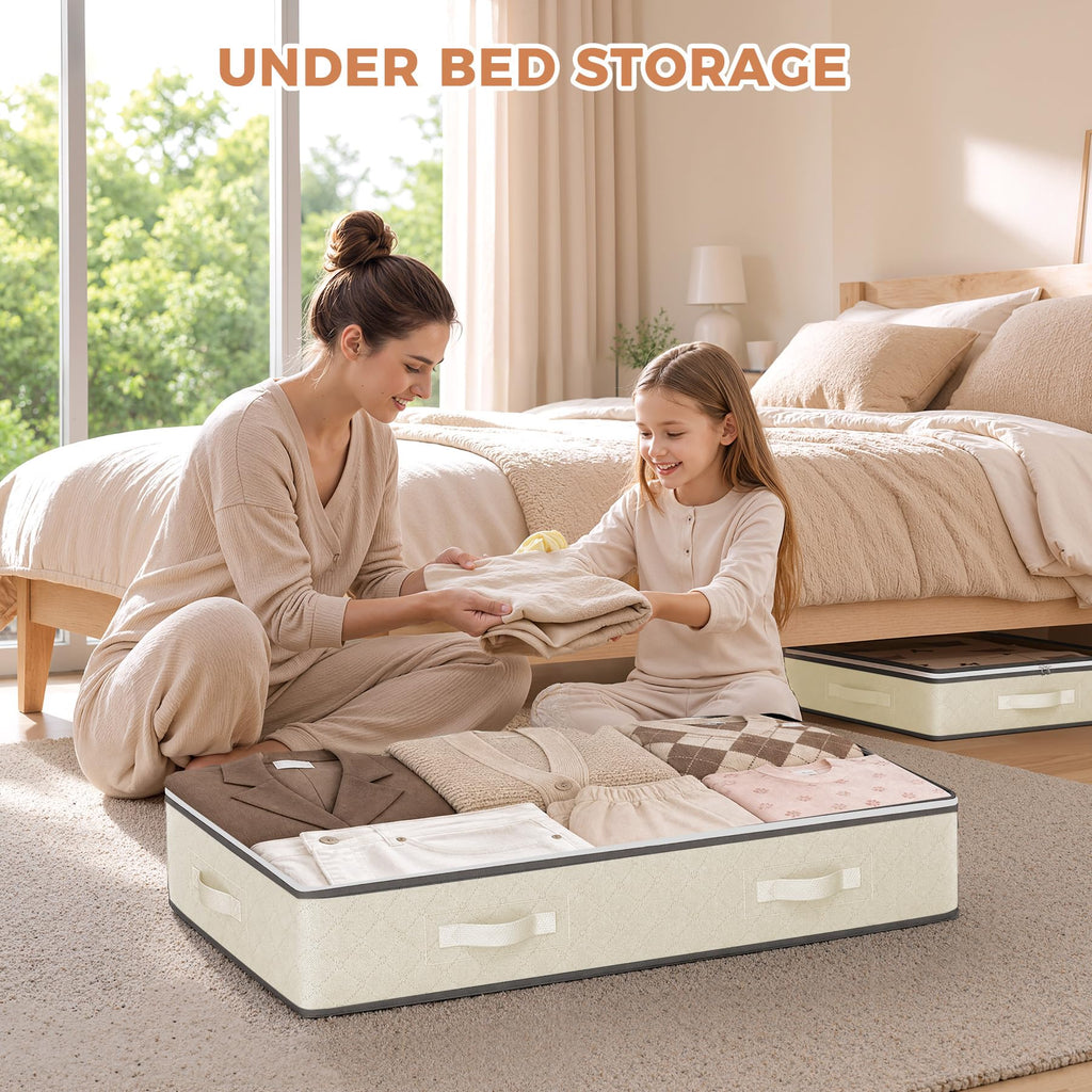 95L Large Under-Bed Storage Container for Clothes & Bedding