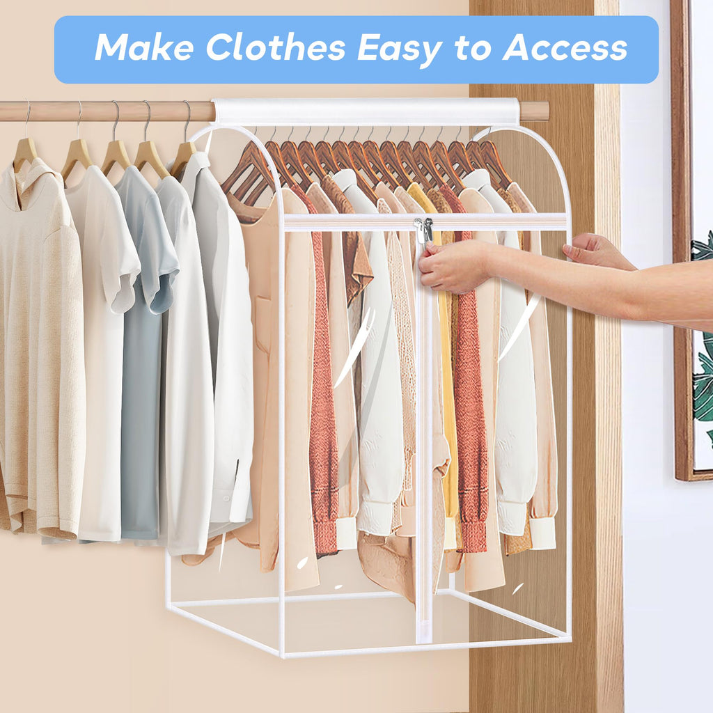 Large Hanging Garment Storage Bag with Clear Window
