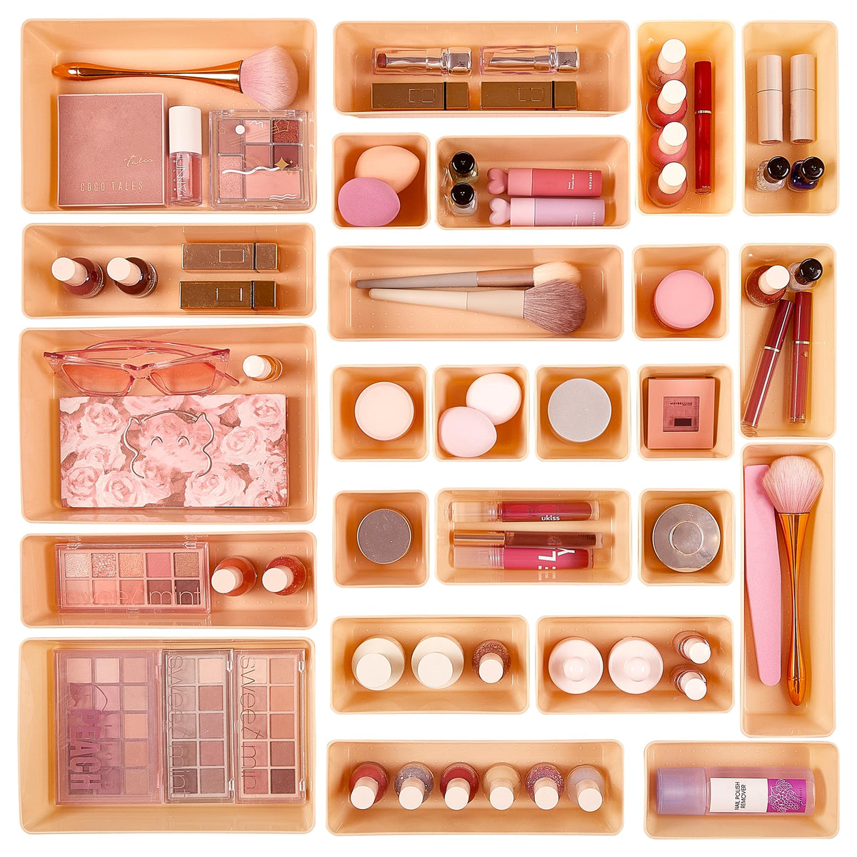 Clear Plastic Drawer Organizer Trays for Home Storage
