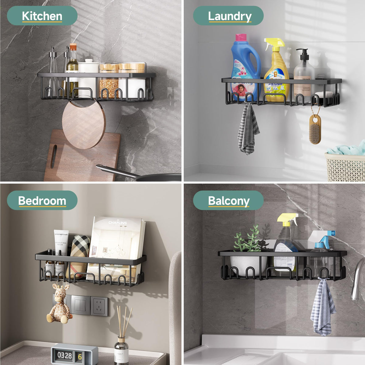 Veken Shower Caddy Organizer for Bathroom Storage