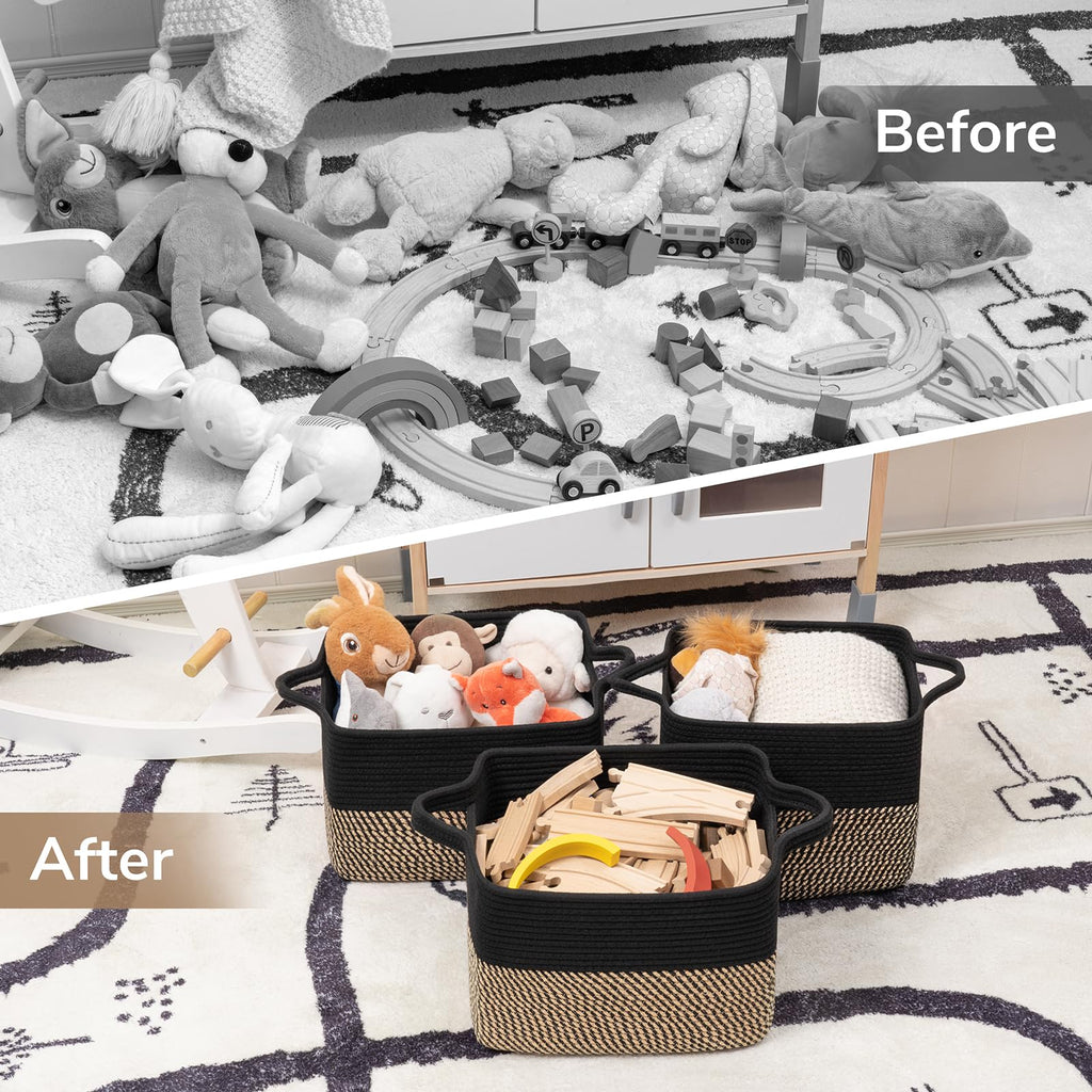 Collapsible Fabric Cube Storage Bins with Handles