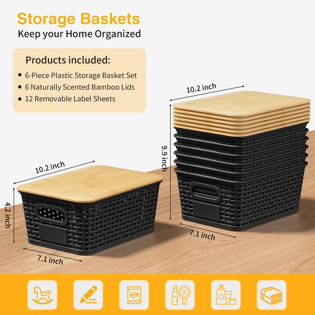 WRRLORS Plastic Storage Baskets