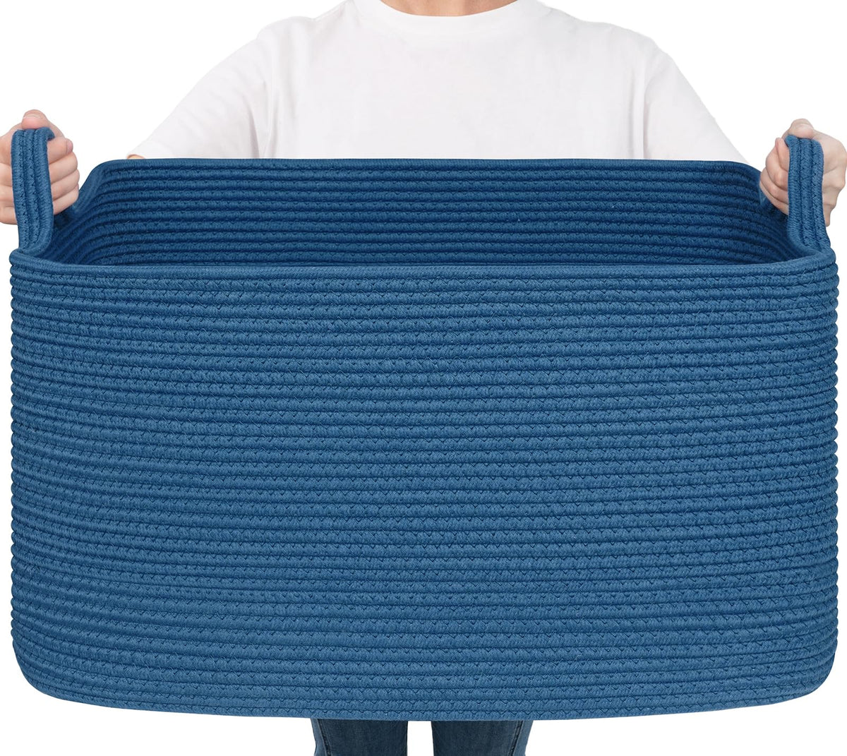 Woven Storage Baskets with Handles for Shelves & Closets