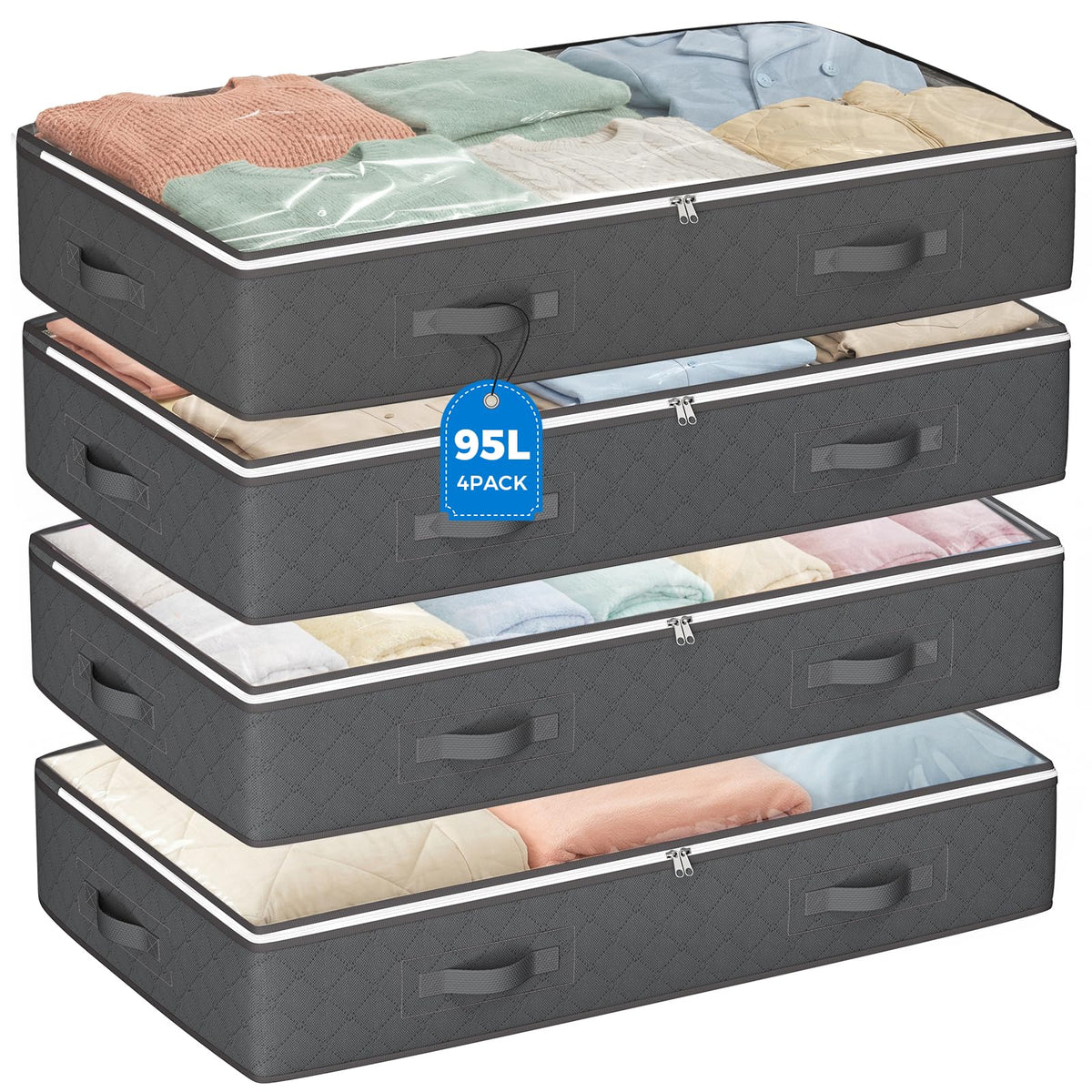 Budding Joy 95L Under Bed Storage Containers