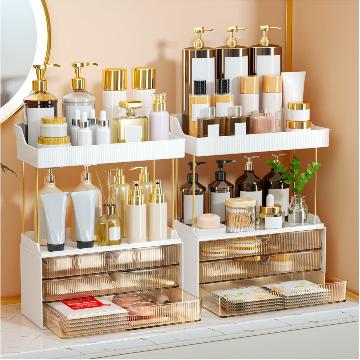 Bathroom Countertop Makeup & Perfume Organizer