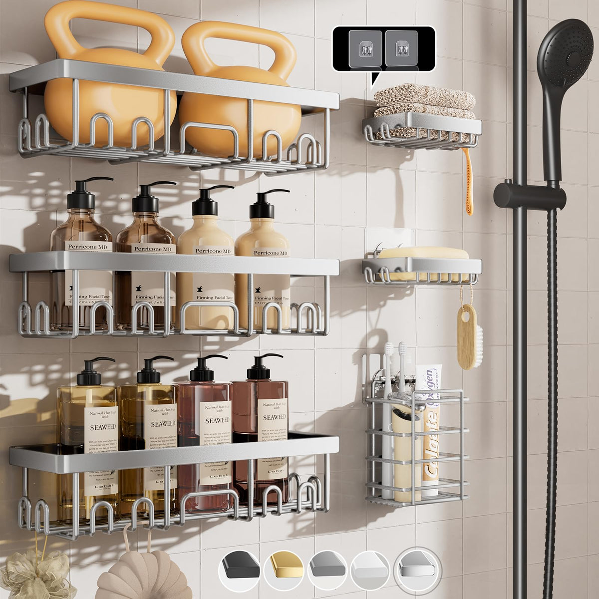Veken Shower Caddy Organizer for Bathroom Storage