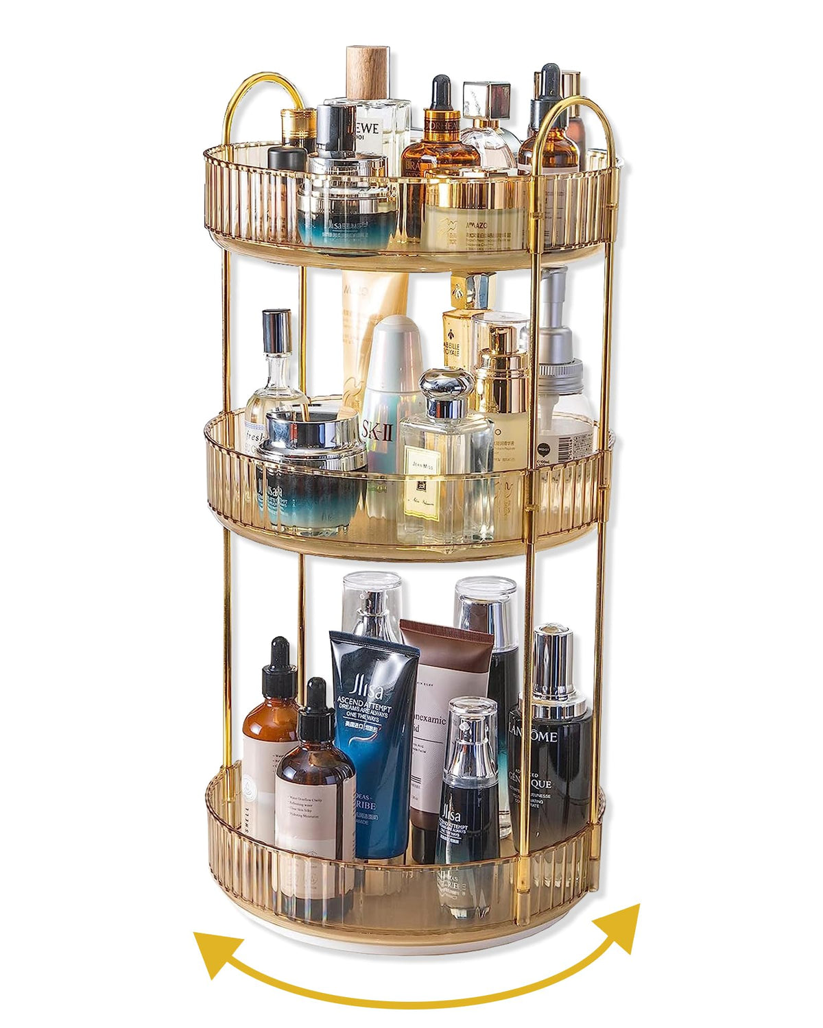 360° Rotating Makeup & Skincare Organizer for Vanity