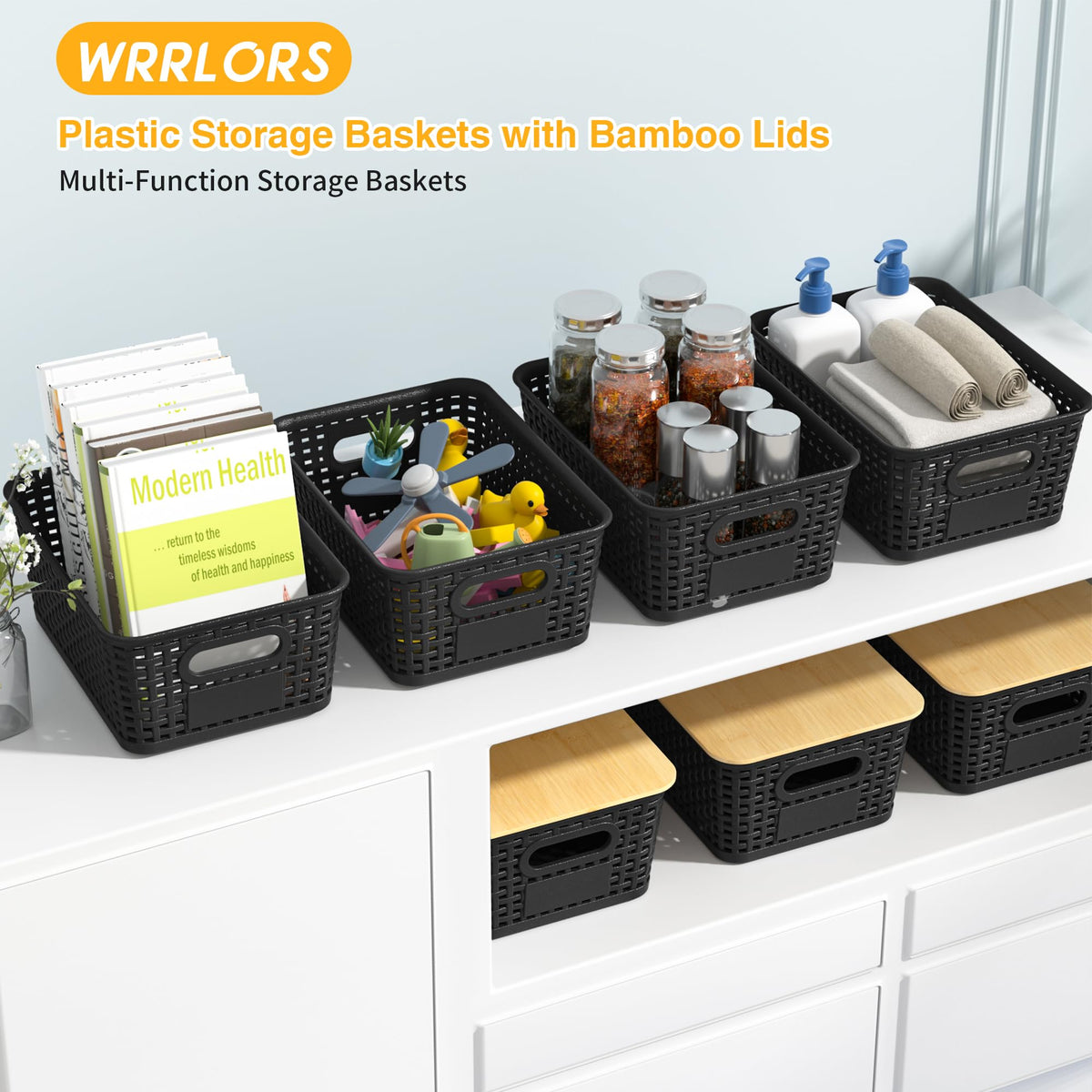 WRRLORS Plastic Storage Baskets