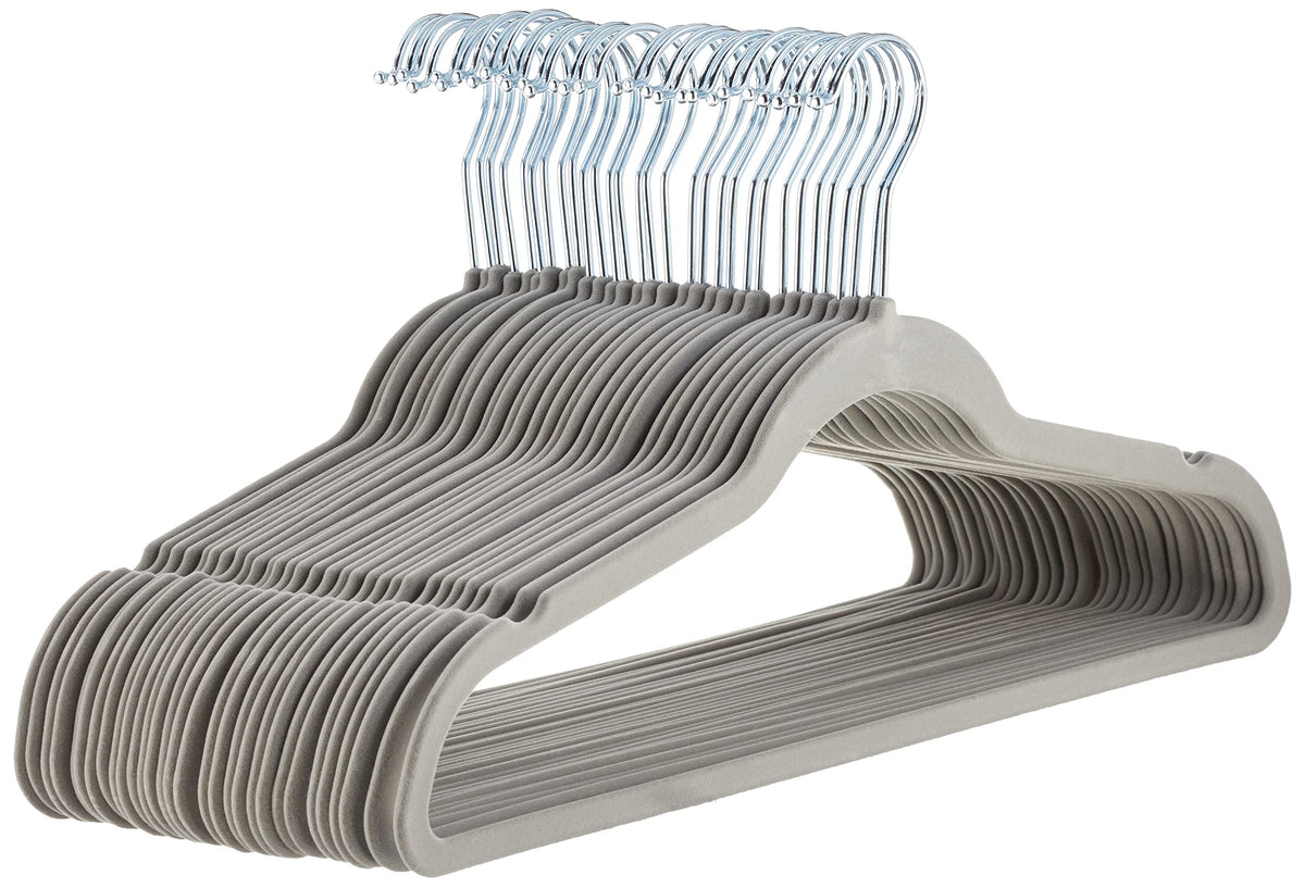 Amazon Basics Slim, Velvet, Non-Slip Clothes Suit Hangers