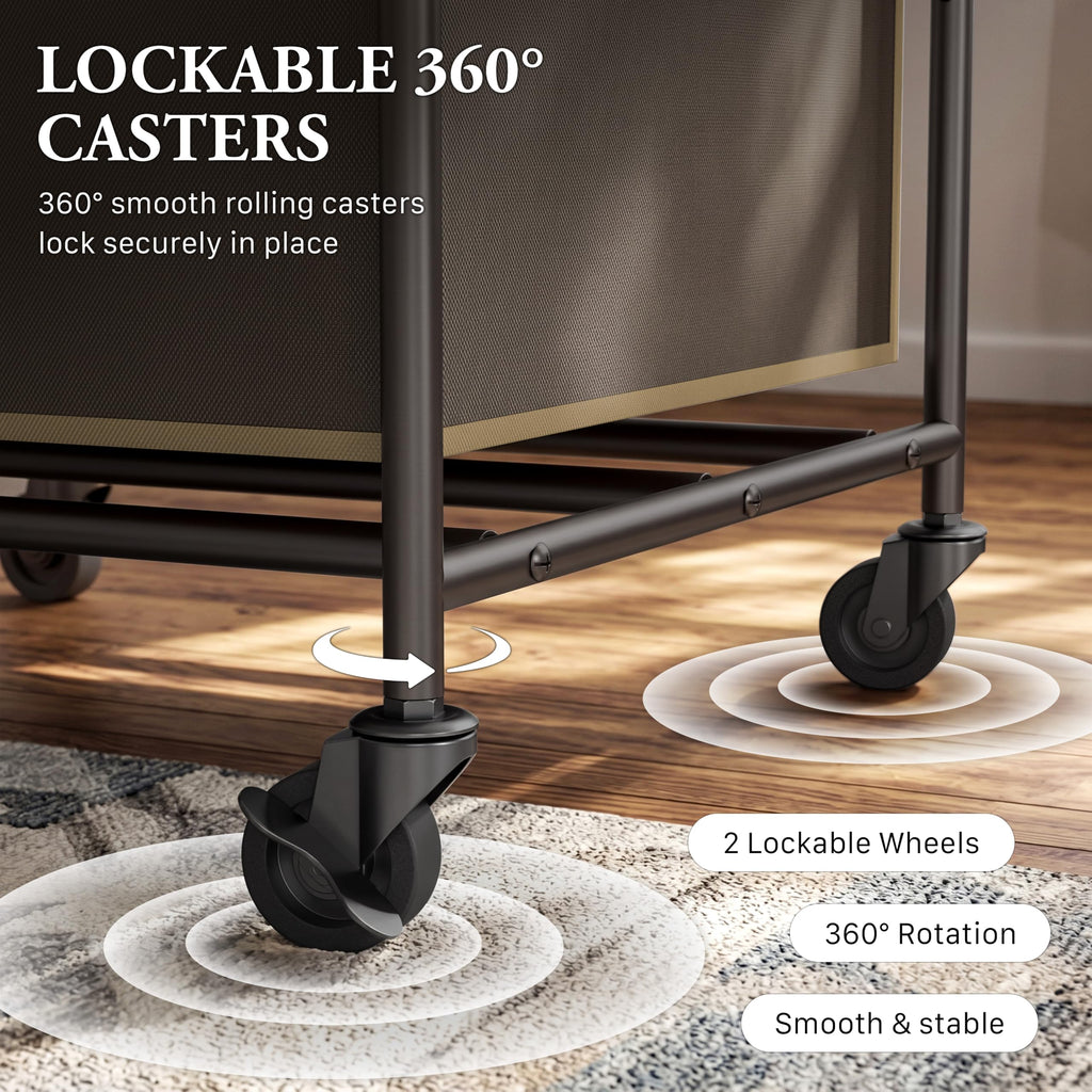 4-Bag Heavy-Duty Rolling Laundry Sorter Cart