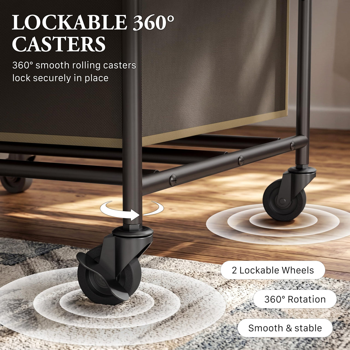 4-Bag Heavy-Duty Rolling Laundry Sorter Cart
