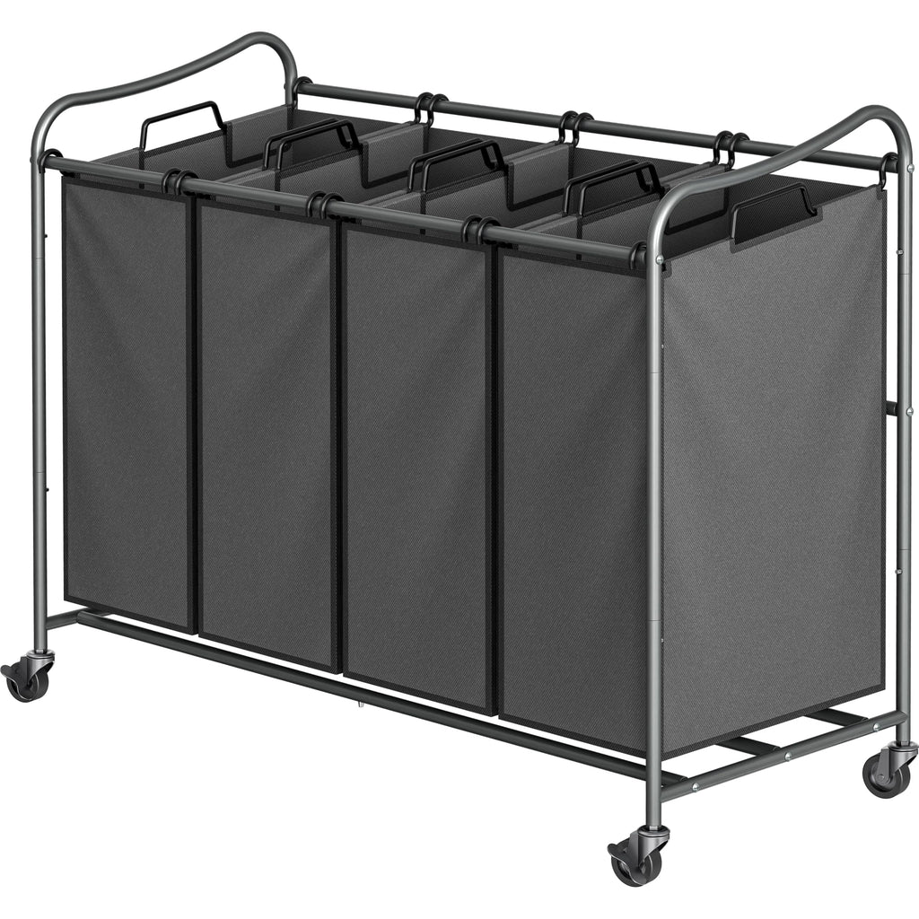 4-Bag Heavy-Duty Rolling Laundry Sorter Cart