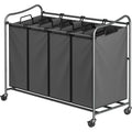 4-Bag Heavy-Duty Rolling Laundry Sorter Cart