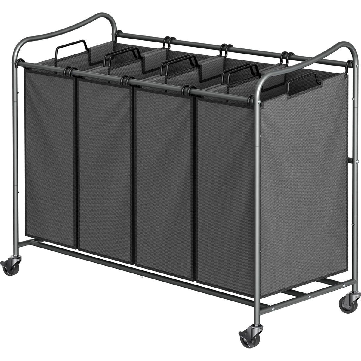 4-Bag Heavy-Duty Rolling Laundry Sorter Cart
