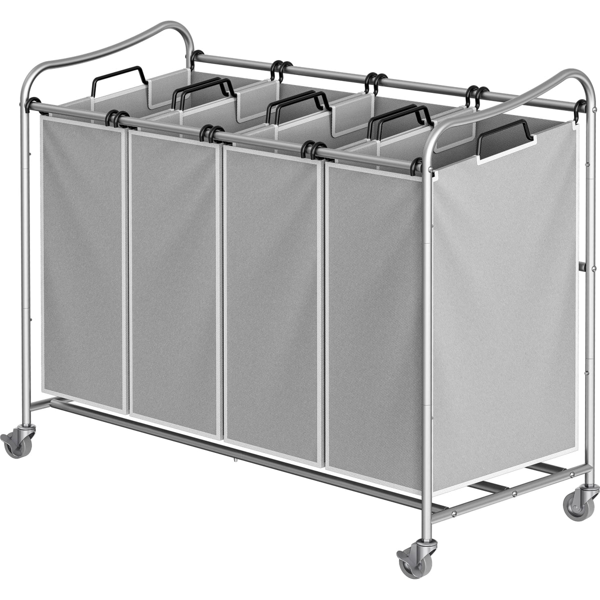 4-Bag Heavy-Duty Rolling Laundry Sorter Cart
