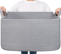Woven Storage Baskets with Handles for Shelves & Closets