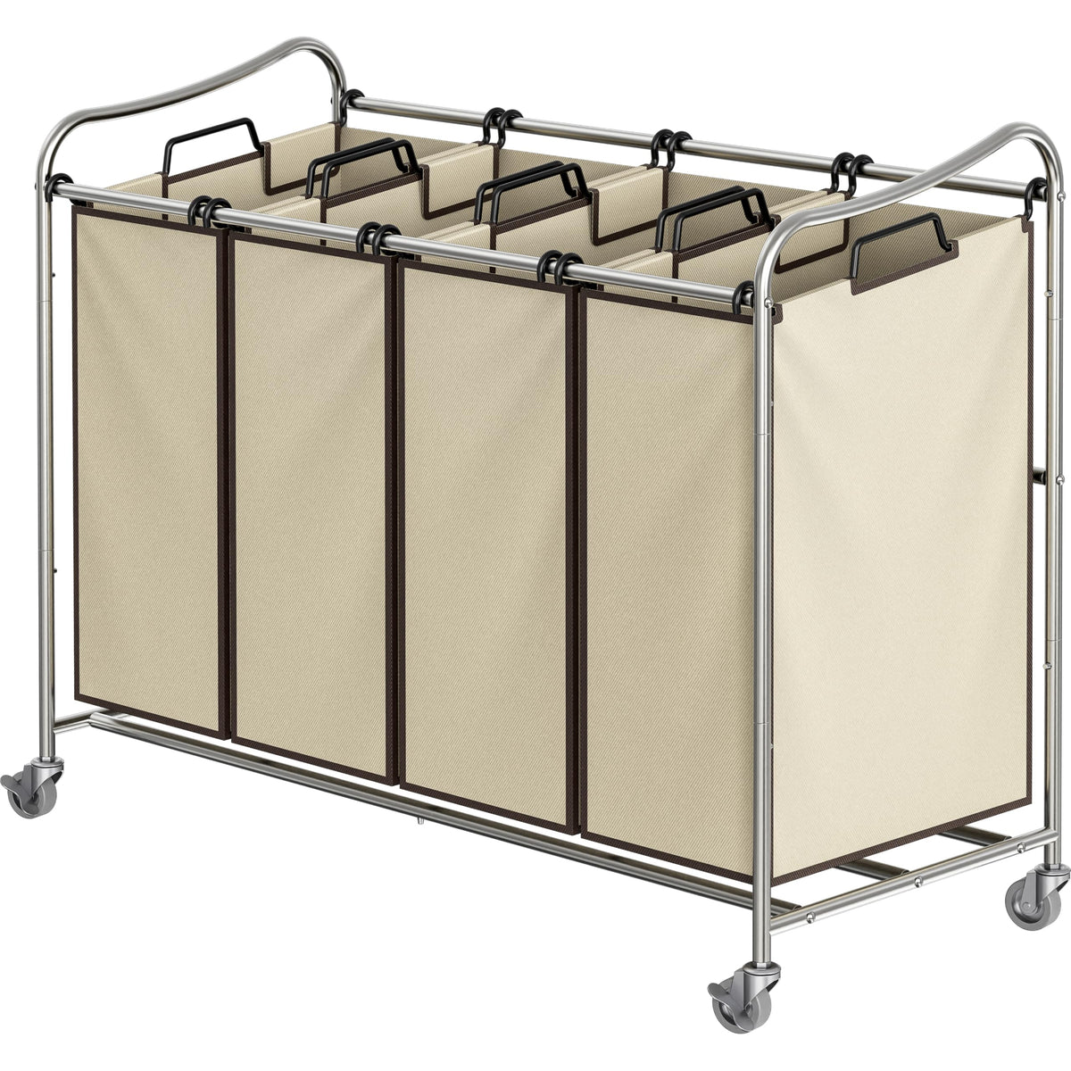 4-Bag Heavy-Duty Rolling Laundry Sorter Cart